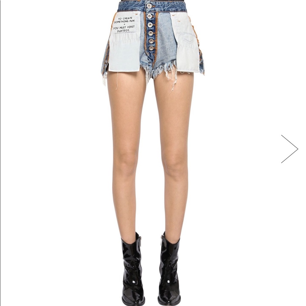 UNRAVEL PROJECT DENIM SHORTS